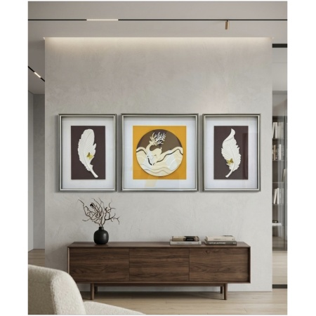 Majestic Antler & Feather 3-in-1 Shadowbox Frame