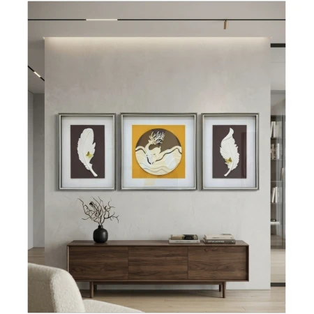 Majestic Antler & Feather 3-in-1 Shadowbox Frame