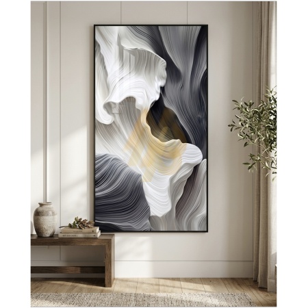 Brushed Smoky Abstract Acrylic Wall Art